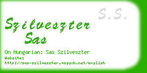 szilveszter sas business card